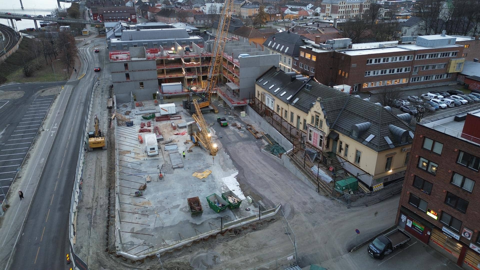 Bilde fra byggeplass Deciliteren