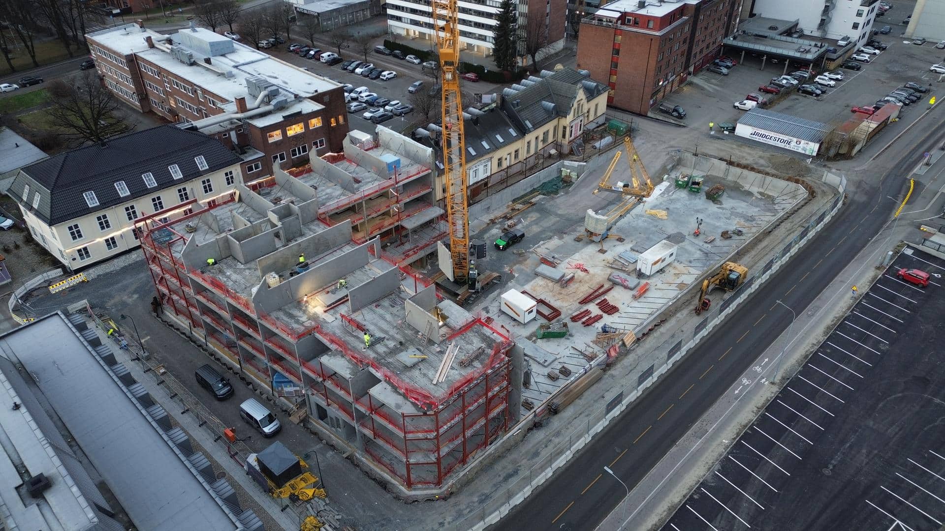 Bilde fra byggeplass Deciliteren