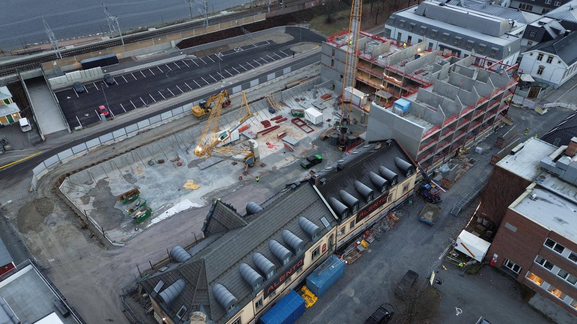 Bilde fra byggeplass Deciliteren