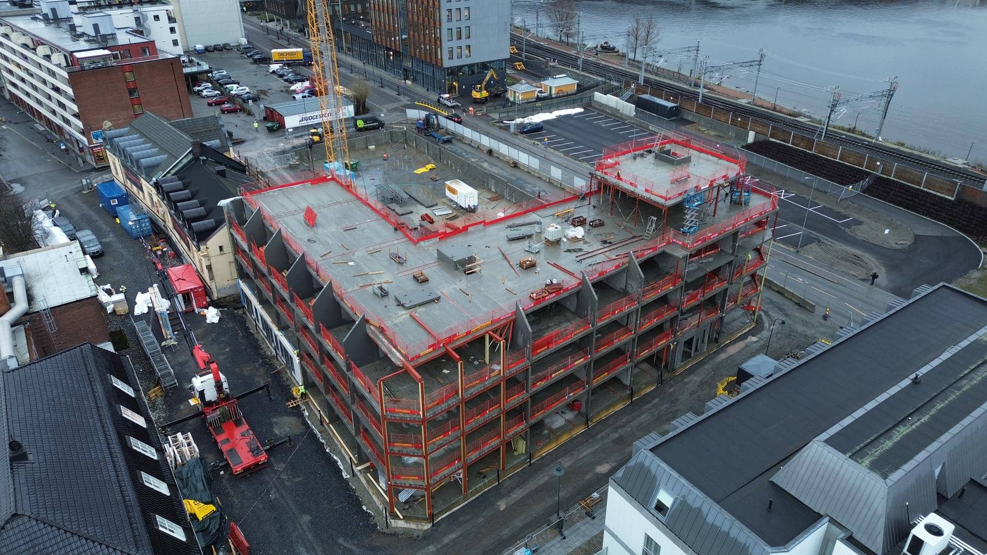 Bilde fra byggeplass Deciliteren