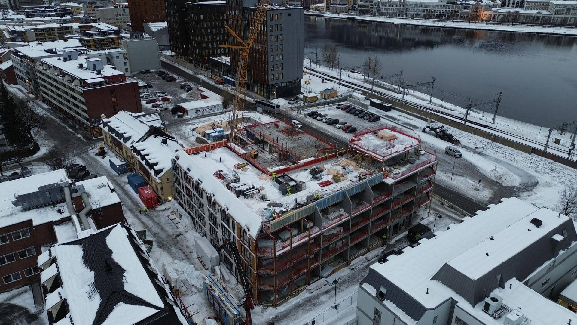 Bilde fra byggeplass Deciliteren