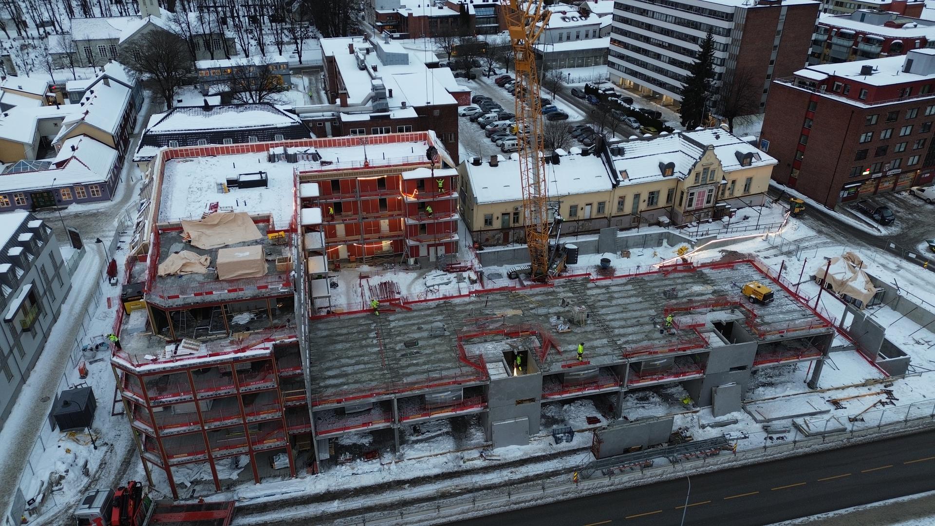 Bilde fra byggeplass Deciliteren